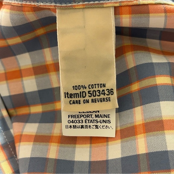 LL Bean Button Down Shirt Wrinkle Free Men's Size Medium Plaid Easter - Picture 4 of 8